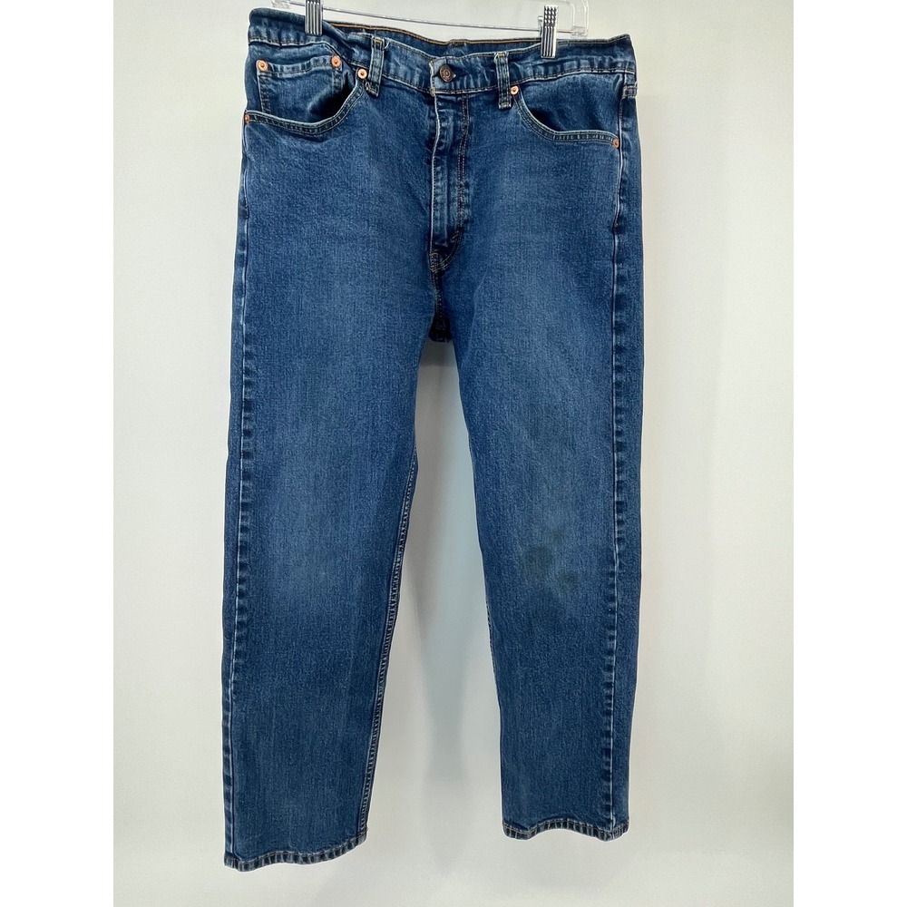 Levi's 505 Regular Fit Jeans Mens 36x32 Blue Denim Straight Leg Pants